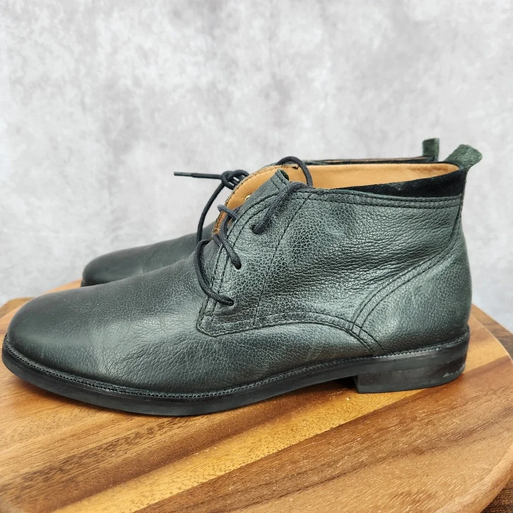 Cole Haan Chukka Boots Mens 11 M Ogden Stitch Black Leather Lace Up Ankle C24524